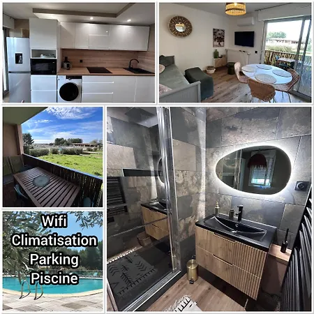 Apartment L' Instant Boheme T2 1 Clim , Piscine , Parking Wifi